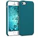 Produktbild kwmobile Hülle kompatibel mit Apple iPhone SE (1.Gen 2016) / iPhone 5 / iPhone 5S Hülle - Silikon Handy Case - Handyhülle weiche Oberfläche - kabelloses Laden - Petrol matt