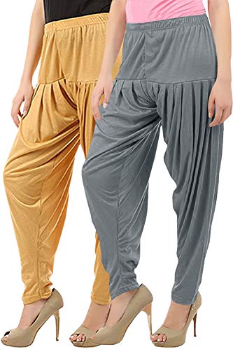 Image of Buy That Trendz Womens Patiala Pants Cotton Viscose Patiyala Salwar Harem Bottoms Pants