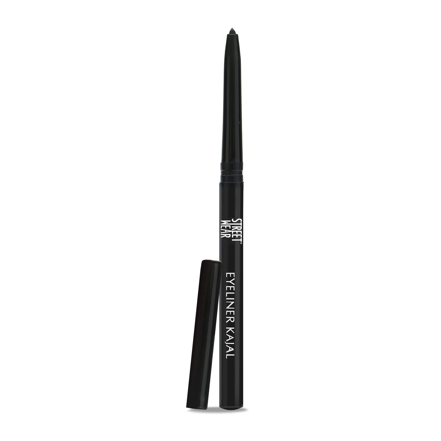 STREET WEAR Eyeliner Kajal -Kohl Black (Black) - 0.30 gms -Long lasting, 100% Waterproof, Smudgeproof Formulatin, Single stroke application, Smooth, Intense Pigment, Easy to use Twist-Up format, Enriched with Almond Oil.-image-26