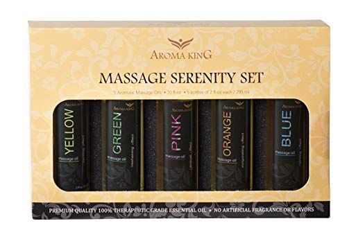 MASSAGE OIL SERENITY SET ROMANTIC PERSONAL SPA GIFT AROMATHERAPY ESSENTIAL OILS