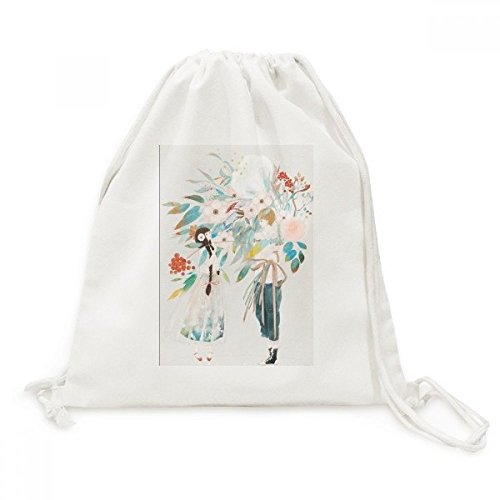 Voyage sacs cordon toile illustrateur style chinois mixte adulte
