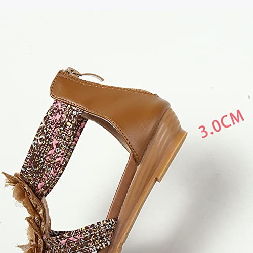 Sandals Slope Heel Sandals Summer Casual Beach Shoes Sandal(B,37)3