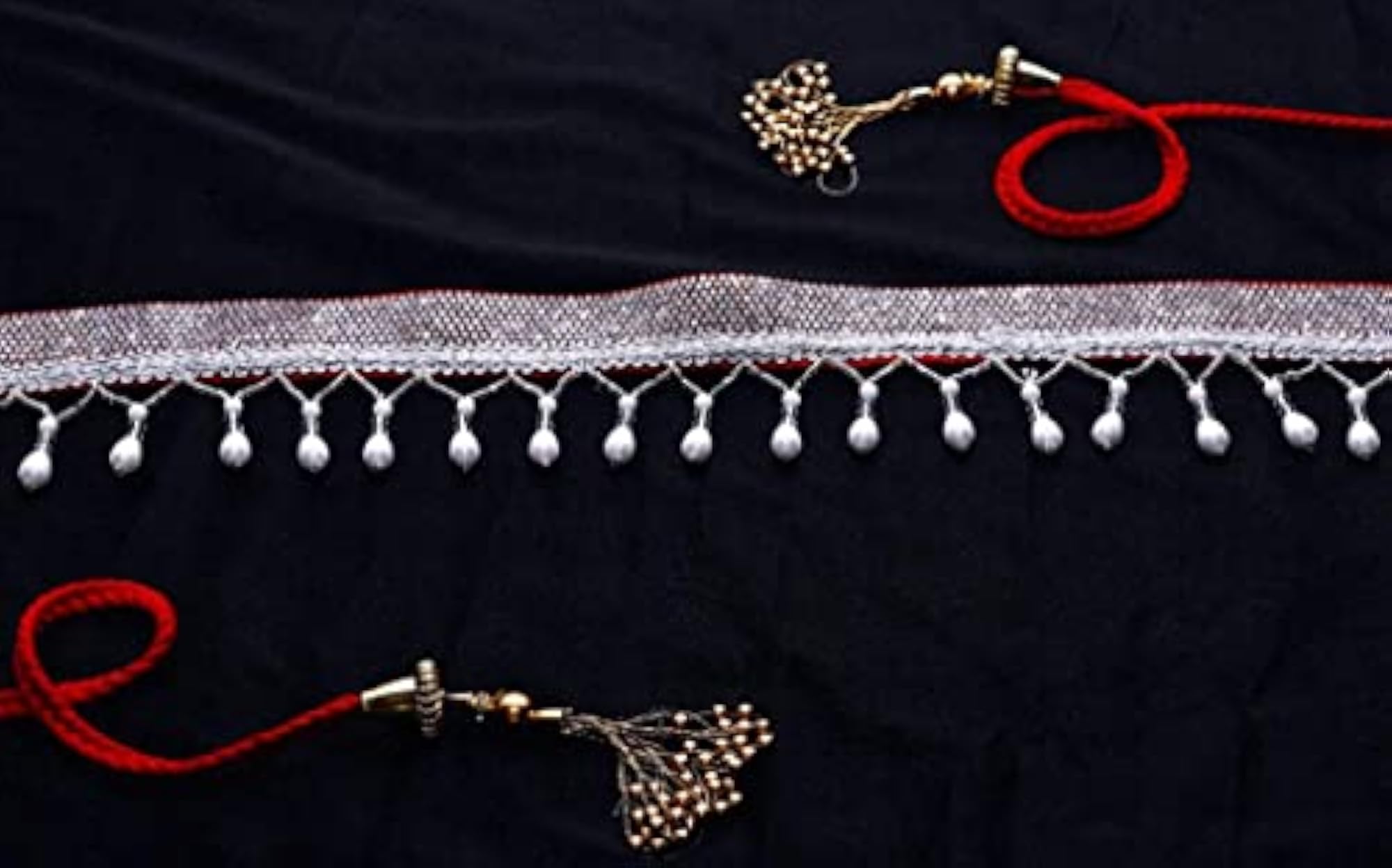 Women's Stylish Mirror Work Kamarpatta Waist Chain, Fashionable