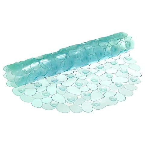 sourcing map Non-Slip Pebble Shower Mat Cover