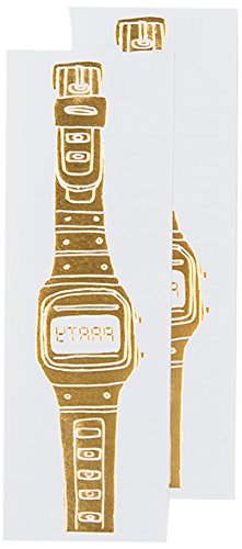 Tattly Temporary Tattoos, Party Watch/Gold, 0.1 Ounce