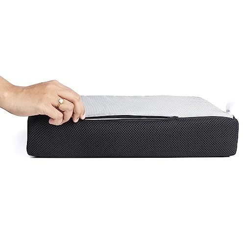 Wakefit Orthopaedic, Memory Foam, Breathable, Cushion Seat Pad for Office, Car, Home, Provides Support & Comfort (18" x 18" x 3") Regular Size, Pack of 1, Black & Grey - Image 6