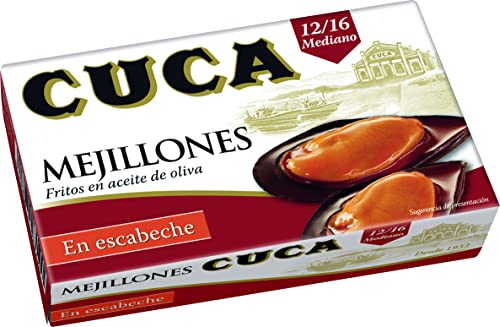 Cuca Mejillones en Escabeche, 115g