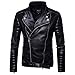 Produktbild nihiug Motorradjacken Für Männer Wasserdichtes Leder Racing Waterproof Heavy Duty Coat Motorrad Lederjacke,Black-XXL