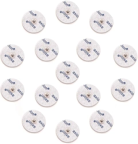 axion - Kit di 16 elettrodi pads tondi da 32 mm compatibili con BEURER & SANITAS elettrostimolatori TENS e EMS con attacco a bottone da 3,5 mm