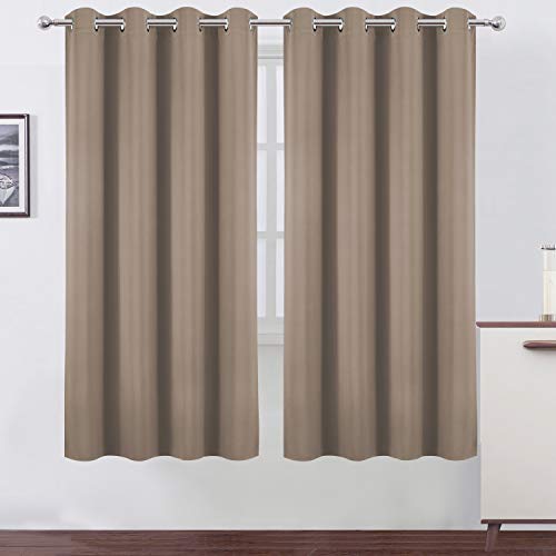 Image of LEMOMO Cappuccino Thermal Blackout Curtains /52 x 72 Inch /Set of 2 Panels Room Darkening Curtains for Bedroom