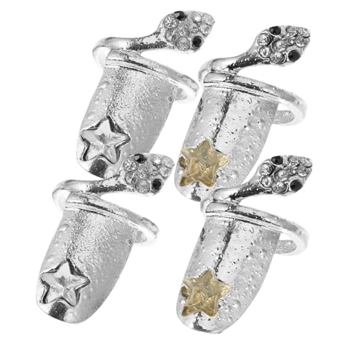 Bijoux de fingernail serpent chic en alliage : le cadeau d'anniversaire idéal pour femme
