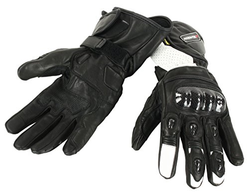 RIDER-TEC - Gants Moto Hyper Sport - Gants Sportifs, Longs & Résistants - Homologués CE - Smart Touch - Taille-M Cover