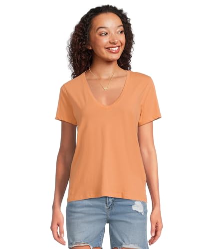 Madewell Women's Northside V-Neck Tee, Faded Sunset, XX-Small at