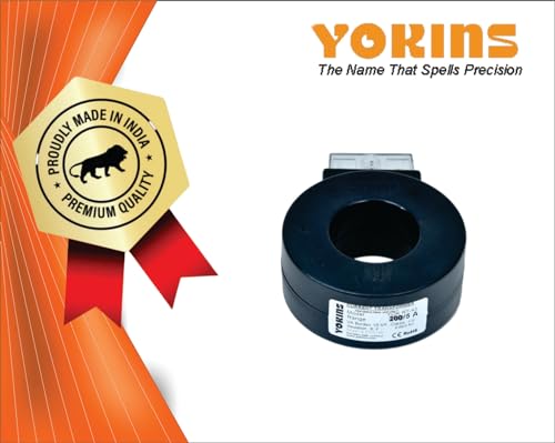 Image of YOKINS Current Transformer 200 /5A, 200A CT for Ammeter Model RT43 Polycarbonate encapsulated Round current transformer with terminals and protective cap