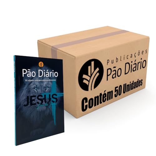 Kit 50 Devocional Pão Diário 90 Reflexões Capa Leão de Juda