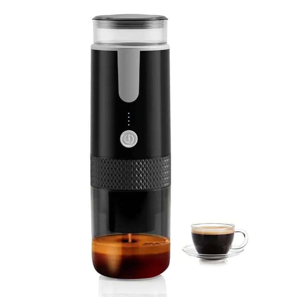Cafetera Eléctrica con Cápsulas, Cafetera Molida, Cafetera Portátil, Compatible con Café en Polvo y Cápsulas de Café