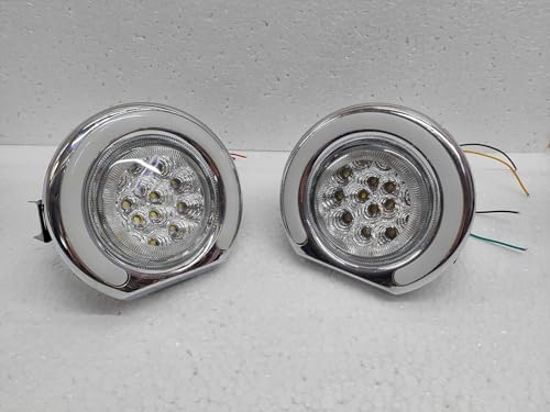 15 Led Fog Light for Bolero Front Lamp with LED Ring Assembly 2 Pieces Lights Set Suitable for M&M Bolero