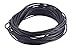KONMAY 25 Yards Solid Round 1.5mm Matte Black Genuine/Real Leather Cord Braiding String (1.5mm, Matte Black)