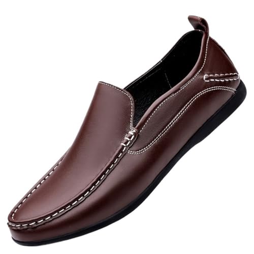 Flat Heel Anti-Slip Comfortable Fashion Prom Slip-ons Men's Loafers Round Toe Solid Color Loafer Shoes