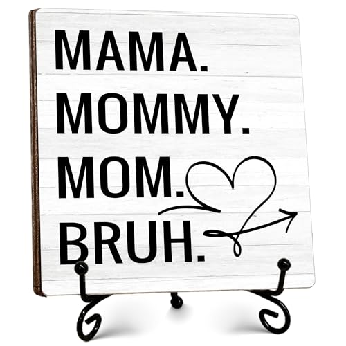 Mama Mommy Mom Wooden Sign - I Love You Mom Gift