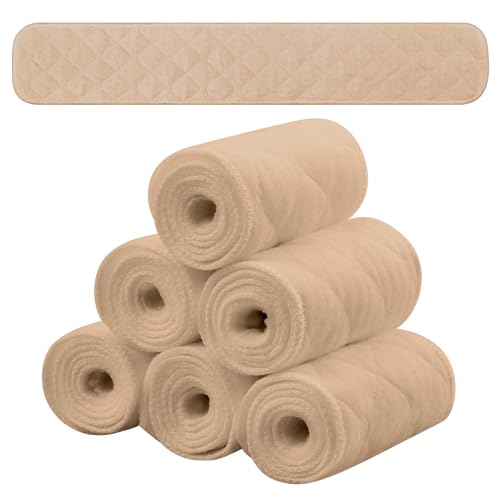 Image of Toulite 6 Pcs Cotton Bra Liners Boob Sweat Pads 3 Layer Rectangle Under Bra Pads Sweat Liners for Women Sweating Supplies