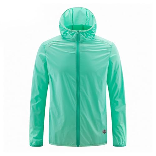 Sun Shirts for Women UPF 50+ Long Sleeve Full Zip Hoodie Shirt Slim Fit Workout Outdoor Hiking Summer Tops(Green,Small)