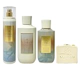 Bath & Body Works Vanilla Romance Trio with a Wild Jasmine Soap - Fragrance Mist - Body Wash and Body Lotion - Full Size
