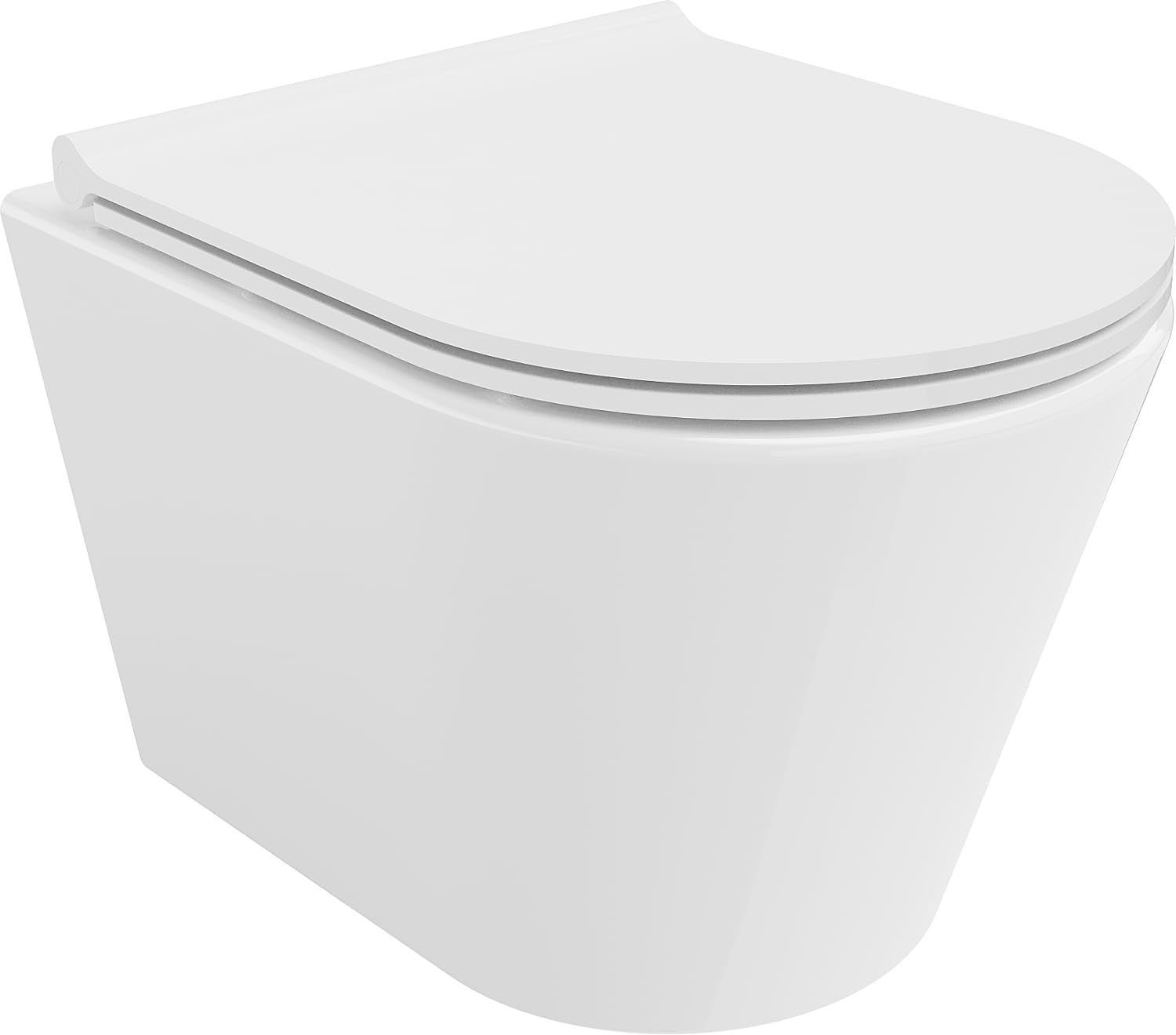 Mexen Rico Rimless WC con coperchio a chiusura rallentata, in duroplast, bianco lucido