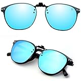 CREYESTAL Clip Occhiali Da Sole Polarizzati, Clip per Occhiali, Sovraocchiali Sollevabile e ultraleggero, Uomo, Donna, 100% ANTI UV, Certificato CE