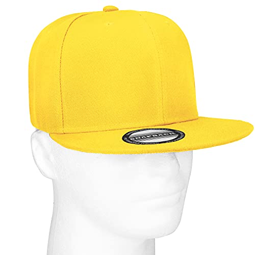 Image of Falari Wholesale 12 Pack Snapback Hat Cap Hip Hop Style Flat Bill Blank Solid Color Adjustable Size