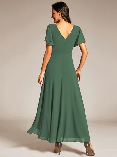 Image of Ever-Pretty Summer A-Line V-Neck Formal Dress for Women Empire Waist Chiffon Mother of the Bride Wedding Guest Dresses 41981