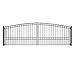 ALEKO Dual Swing Driveway Gate | 18 x 6 Feet | Anti-Rust Galvanized Steel Gate | Outdoor Fence Gate | Swing Security Barrier | DG18PARD | (18x6, Paris Style)