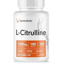 Bucked Up L-Citrulline 200 كبسولة | 1500 مجم لكل وجبة | خالية من الجلوتين | غير معدلة وراثيًا | تم اختبارها من قبل طرف ثالث | مكمل سيترولين ممتاز للاستخدام اليومي - 100 وجبة 200 كبسولة