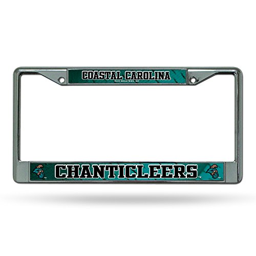 Rico Industries NCAA Coastal Carolina Chanticleers Standard Chrome License Plate Frame