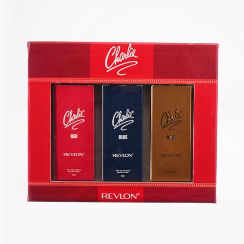 Image of Revlon Charlie Gold EDT,Charlie Red EDT,Charlie Blue EDT Premium Long Lasting EDP Perfume |Parfum Gift Set 3 x 15 ml
