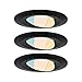 Produktbild Paulmann 93096 LED Einbauleuchte Calla 3er-Set schwenkbar IP65 90mm 30° 3x550lm White Switch incl. 3x5 Watt Schwarz matt Kunststoff 3000 K
