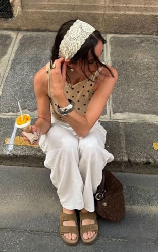 Image of Platform Sandals Women Genuine Leather Slip-on Beach Slide Buckle Comfortable Sandals with Memory Foam Soft Lining and Open Toe Low Wedges