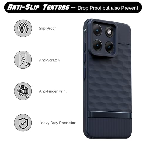 Image of Shockproof Case Compatible with Motorola Edge 70 Fusion 5G | Full Camera Protection | TPU Flexible Back Cover for Motorola Edge 70 Fusion 5G (Steel Blue)