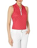 adidas Golf Women's Heat.rdy Racerback Primegreen Polo Shirt, Red, Small