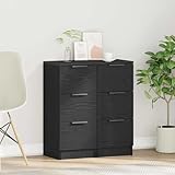 Matériau et design robustes : fabriqués en bois de qualité supérieure avec un élégant aspect chêne noir, ces cabinets sont résistants aux rayures et durables. Ses lignes épurées et son design sobre s'intègrent parfaitement dans n'importe quel intérieur moderne.