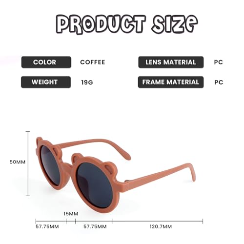 Image of SYGA Kids Goggles, UV Protection Eyewears with Round Shape Monkey Style, Suitable for Age 3 to 8 Years