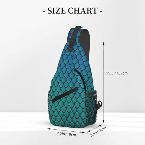 Mochila cruzada MyPiky con estampado azul para deporte unisex miniatura 3