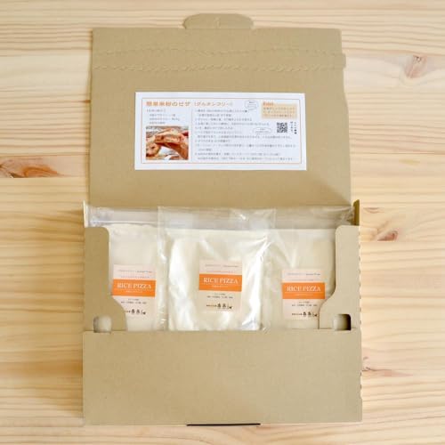 天然パン工房 楽楽 グルテンフリー♪ だれでも作れる 米粉 ピザ キット 3袋 入り