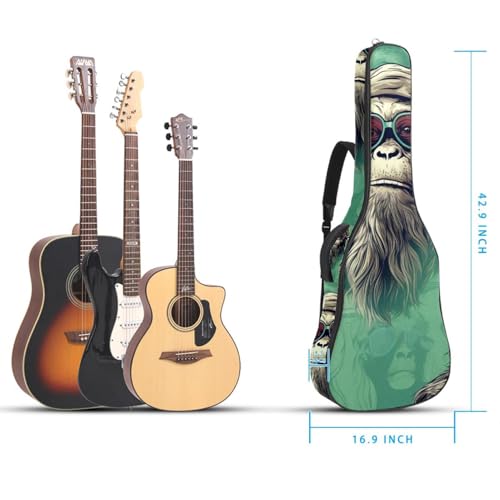 Housse de transport guitare imperméable multicolore 42.9 in avec rangement