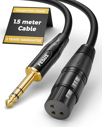 FEDUS StagePro Pro 6.35mm (1/4 Inch) TRS Male to XLR Female Balan...