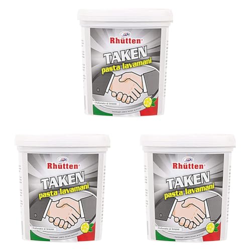 Taken Pasta Lavamani, Profumo Limone, Sapone per Mani, Sporchi Tenaci, 1L (Confezione da 3)