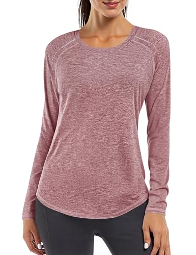 Gyabnw Sportshirt Damen Langarm Yogashirt Damen Sportkleidung Frauen Locker Oberteile Fitness Top