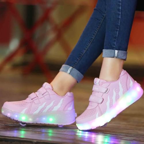 3 Modes Roller Skate Shoes with 2 Wheels, Sneakers for Kids Boys Girls Birthday Thanksgiving Christmas Day3