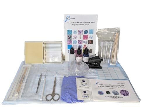 Microscope Slide Accessory Kit - Standard Set, Including Methylene Blue & Eosin Y Stains