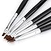 Produktbild Monlladek Nail Art Brush, 5 Größen Professionelles Acryl Nail Art Brush Set Perfekter Einsatz für UV Gel Builder Nal Brushes